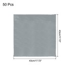 50pcs Silver Gray Satin Table Napkins Polyester Table Napkin 17  17 Inch