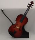 Violin Viola Music Box Winding Type Handmade Collectible  swan Lake  Stand  Case