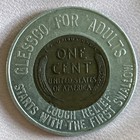 1950 Encased Wheat Cent Penny Dr  Drake s For Croupy Coughs Glessco