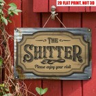 Retro Funny Text Metal Sign Humorous Bathroom Decor Rustic Farmhouse Wall Art
