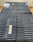 Japanese Antique Boro Patchwork Indigo Striped Cotton Fabric Large Textile Rare