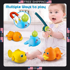 Kids Bath Toys Set With Magnetic Fishing Rod And Wind-up Sea Creatures