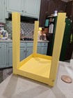 Vintage Mid Century Modern Modular Shelf table Yellow Plastic Mcm 16x16x12 60s