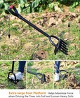5-tine Heavy Duty Pitch Fork For Gardening - Long Handled Digging Fork Garden 