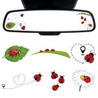 Rearview Mirror Decal - 6 Pcs Car Accessories  Cute Lady Bug Rearview Ladybug