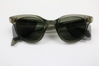 Vtg 70s Bouton Traditional Safety Glasses Smoke Frame   Lens Shield Made In Usa