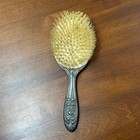Hair Brush Women Silver Tone Vintage Rose Repousse Ornate Victorian