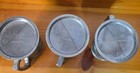 Vintage Rwp Wilton Columbia Pa Pewter Tankard Mug Set Of 3 Heraldic Medieval Usa