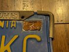 Rare Vintage British Imports Oceanside California Mg Metal License Plate Frame