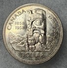 Beautiful 1958 Canada Commemorative Dollar  silver  Km 55