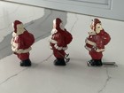 3 Vintage Barclay Lead Figures santa Claus Skiers