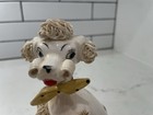 Vintage Relco Japan Spaghetti Dog White With Big Yellow Bow Tie 