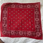 Rare Tower Selvage Bandana Guaranteed Fast Color All Cotton Red Rn13960 Usa Vtg