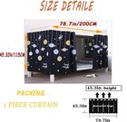1 Panel bottom Bunk Bed Blackout Curtains Cloth Bed Canopy Men Women Curtain