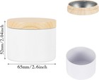 48 Pcs 4oz Matte White Candle Tins - Bulk Empty Candle Jars With Wood Grain Lids