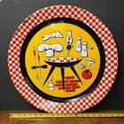 Vintage Mid Century Modern 1950s Metal Serving Tray Bbq Grill 19    Retro Decor