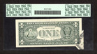 1993  1 Federal Reserve Note Pre-face Print Foldover Error - Pcgs 35