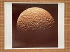 Vintage Space Nasa Photo Saturn Moon Mimas Voyager  Jpl Kodak Paper