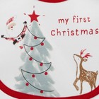 Carter s Just One You   Baby  first Christmas Bib  - White red  Teething Cloth