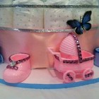 Gender Reveal Diaper Cake Girl Or Boy Baby Shower Table Top Centerpiece  