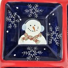 Snowman Portraits Dinnerware By Debbie Mumm Divided Serving Tray Christmas Htf