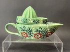 Vintage Anthropologie Mint Porcelain Citrus Juicer Floral Design Kitchen Decor