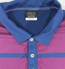 Nike Golf Dri-fit Polo Shirt Mens Xl Blue Pink Striped Performance Golf