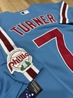 Trea Turner  Philadelphia Phillies  7 Powder Blue Jersey Adult Most Sizes Nwt