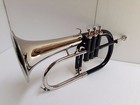 Sale    Brand New Black Nickel Finish Bb Flugel Horn  Free Hard Case mouthpiece