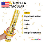 Confetti Cannon Party Poppers Gold  6 Pack   Confetti Shooters Blaster For Birth