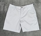 Nike Mens Dri Fit Uv Golf Shorts 38 Light Gray Chino Grip Waist Da4142-025 Nwt