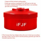 Extended Run Fuel Gas Cap For Honda Generator Eu2000 Eu20i eu10i 1 4 npt Line