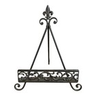 Vintage Ornate Cast Iron Cookbook Stand Folding Display Easel 16  Black Vg