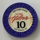 Las Vegas Hilton 10 Casino Chip Ncv Las Vegas Nevada No Cash Value 