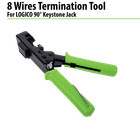Rj45 Punch Down Crimping Termination Tool 8 In 1 For Logico 90    Keystone Jacks