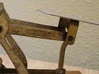 Antique Warranted Accurate English Brass Postal Scale On Metal Base