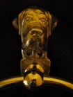 English Mastiff Bronze Towel Ring 