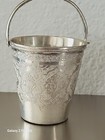 Set Of 3 Antique Original Middle Eastern Solid Silver Shot Bucket 84 Mark