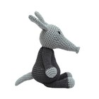 Black-grey Aardvark Handmade Amigurumi Stuffed Toy Knit Crochet Doll Vac