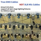 Dmx Cable 25 Ft 2 Pack - 3 Pin Multi-color Coded Cables For Professional Dmx5   
