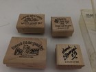 Stampin Up Hand Stamped By Set Rubber Stamps New Unused 1996 Retired
