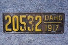 1917 Idaho License Plate