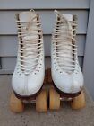 1985 Vintage Original Harlick Skates Size 7 Atlas Plates  Valdeck Wheels   Bag