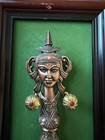 Vintage Buddhist Phurba Ritual Dagger Wall Plaque Framed -  n69