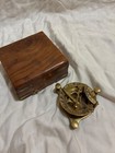Vintage Nautical Fl West London Brass Compass Sextant