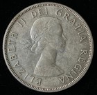 1958 Canada Silver Dollar  Bc Centennial  Aka  death Dollar 