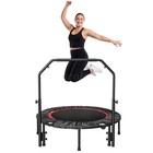 40  Foldable Mini Fitness Trampoline - Indoor Exercise Rebounder For Adults