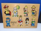 Vintage Fisher-price Wooden Puzzle Occupations  503 Read