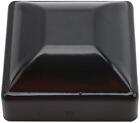 3  Square Powder-coated Black Galvanized Steel Dome Caps  pack Of 10 