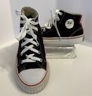 Pf Flyers Center High Top Black Canvas Sneakers Retro Vtg Style Youth 3 5